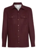Brunello Cucinelli flannel pocket shirt - Red