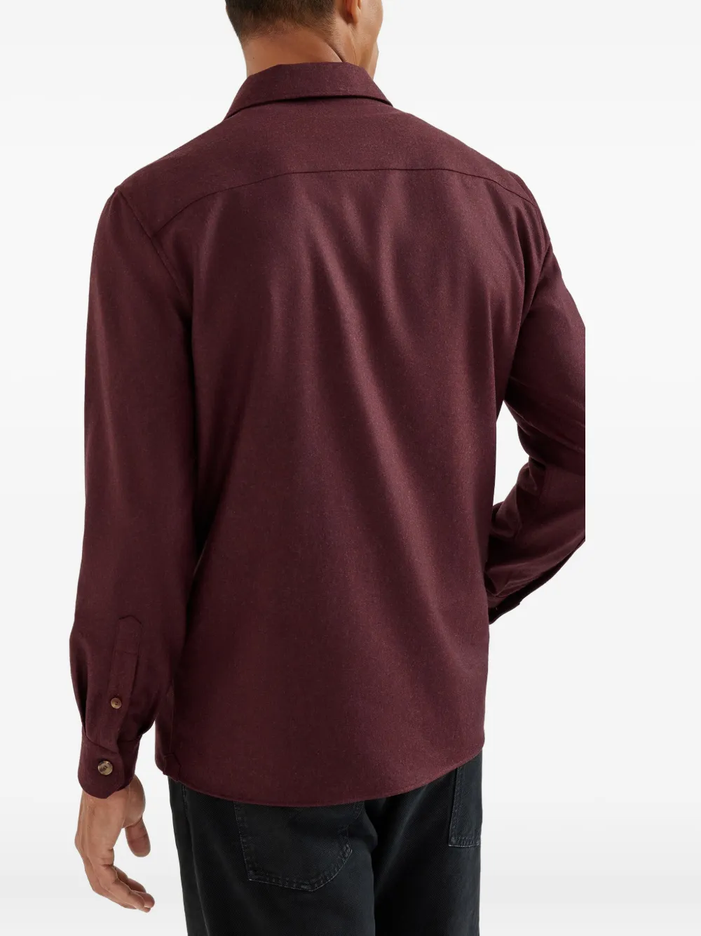 Brunello Cucinelli Flanellen overhemd Rood