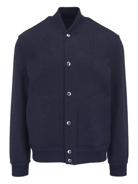 Brunello Cucinelli chamarra bomber con cuadros estampados