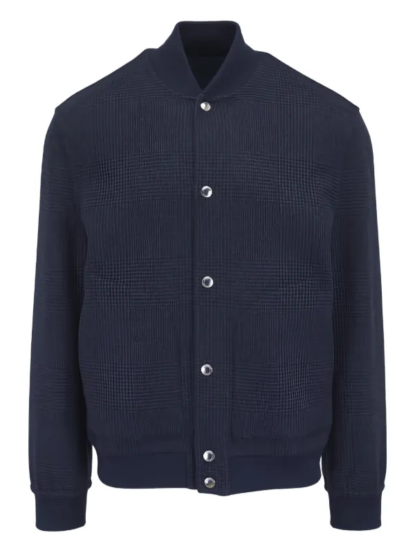 Brunello Cucinelli Check-pattern Jacket in Blue
