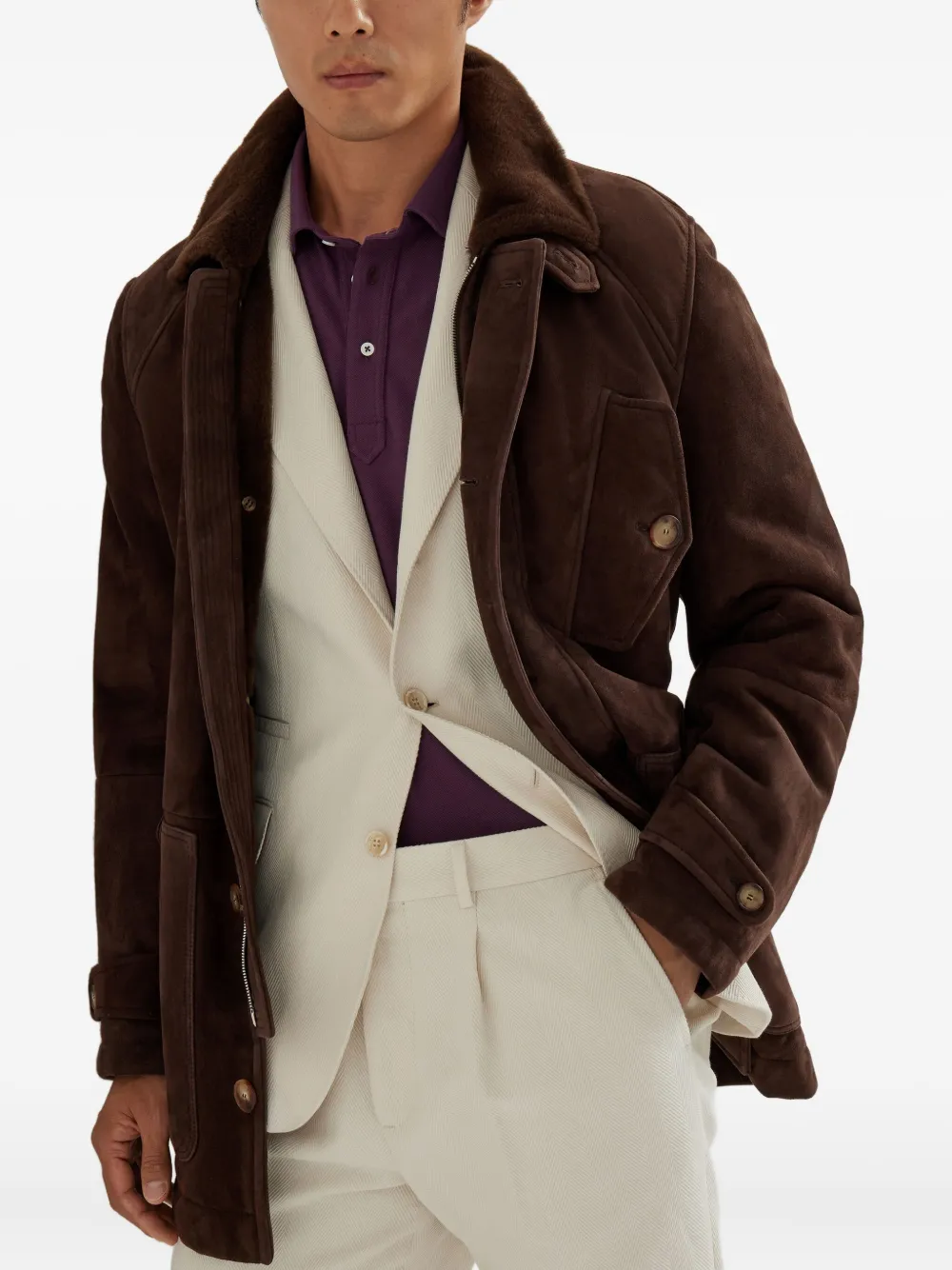 Brunello Cucinelli Lammy coat Bruin