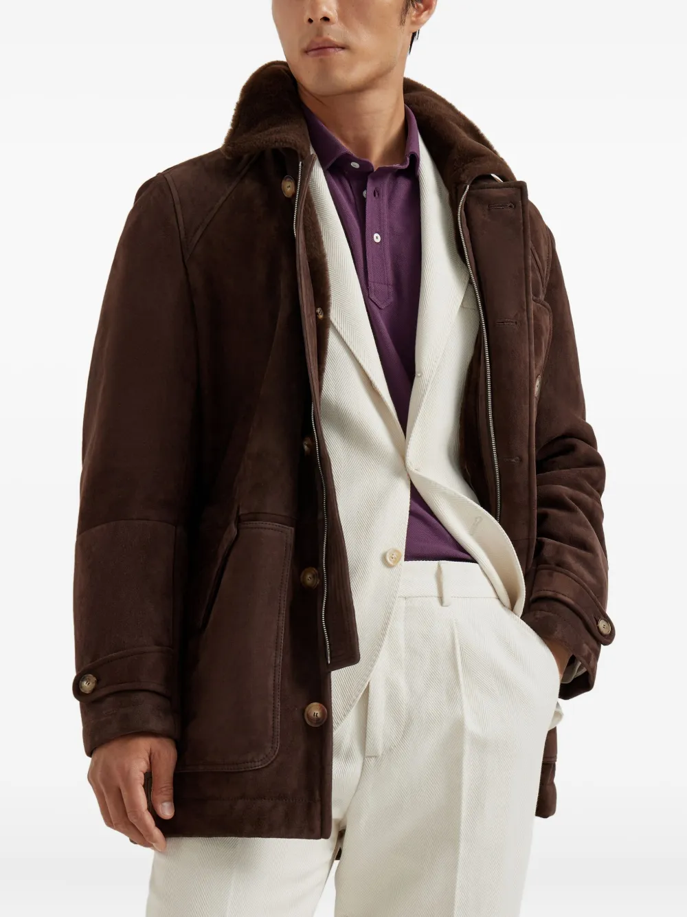 Brunello Cucinelli Lammy coat Bruin