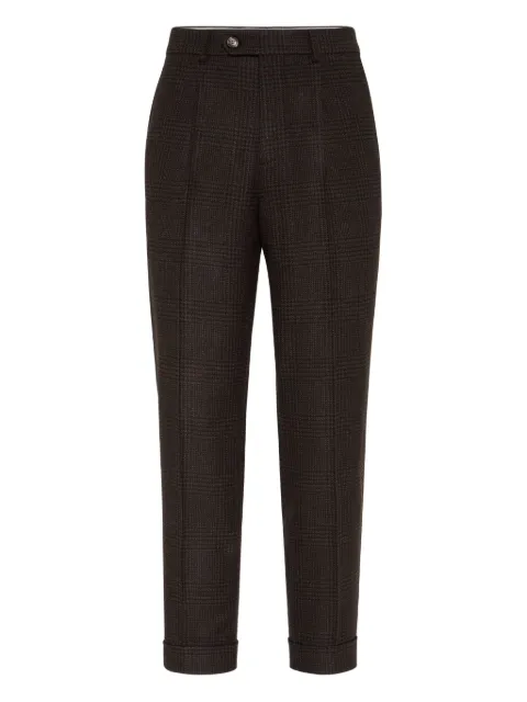 Brunello Cucinelli pleated wool-cashmere blend trousers