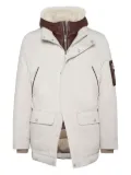 Brunello Cucinelli double closure padded jacket - White