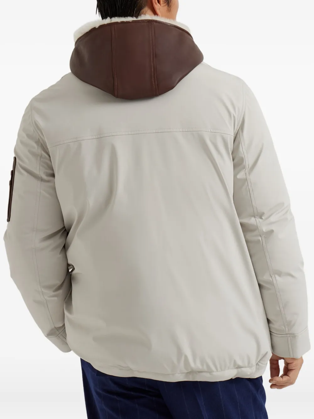 Brunello Cucinelli double closure padded jacket Wit