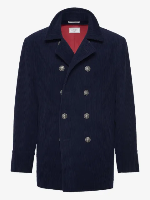 Brunello Cucinelli corduroy double-breasted jacket