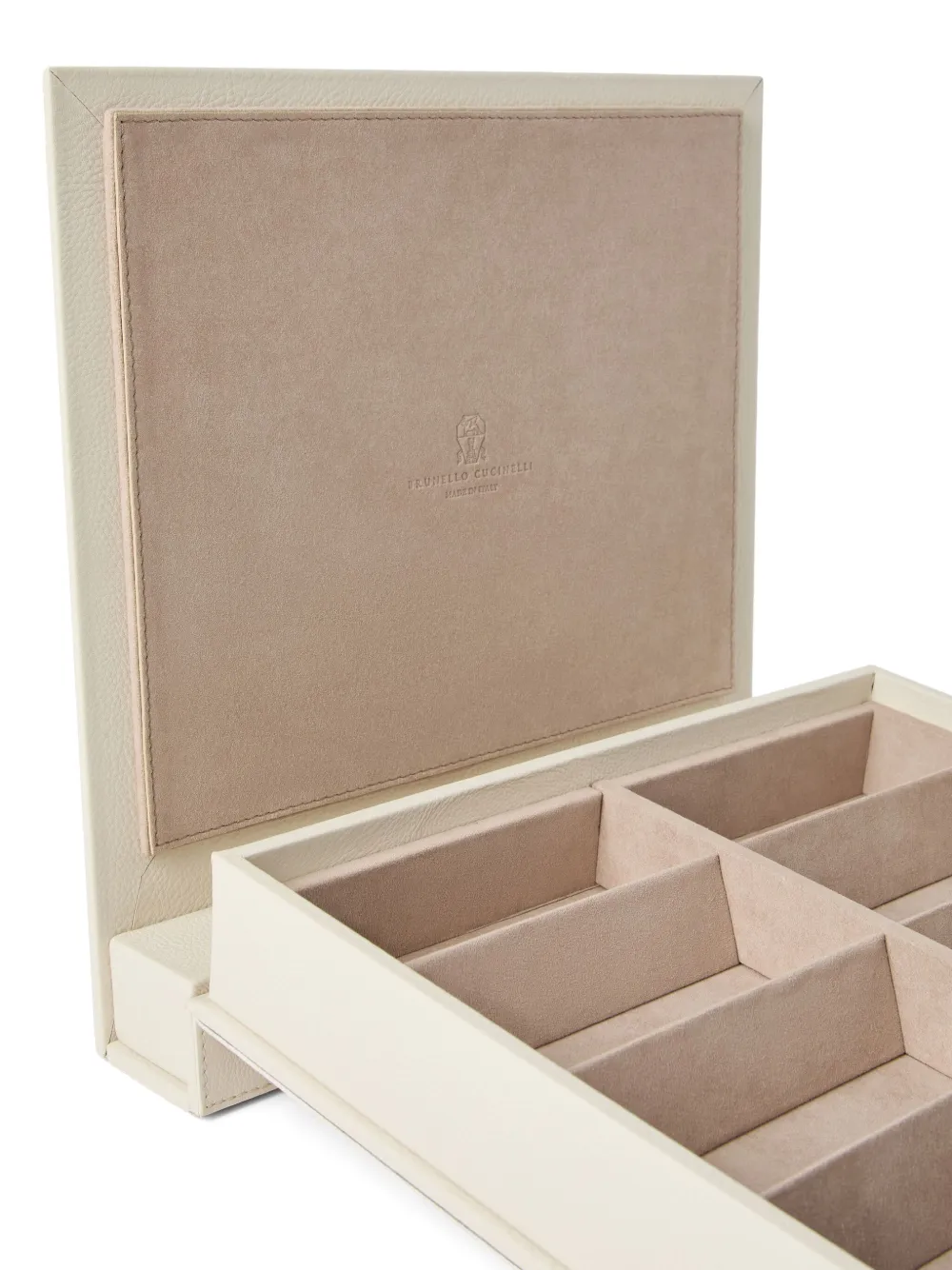 Brunello Cucinelli Debossed-logo Jewellery Box In Neutral