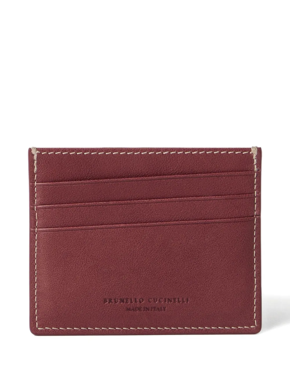 Brunello Cucinelli Pasjeshouder met logo-reliëf Rood