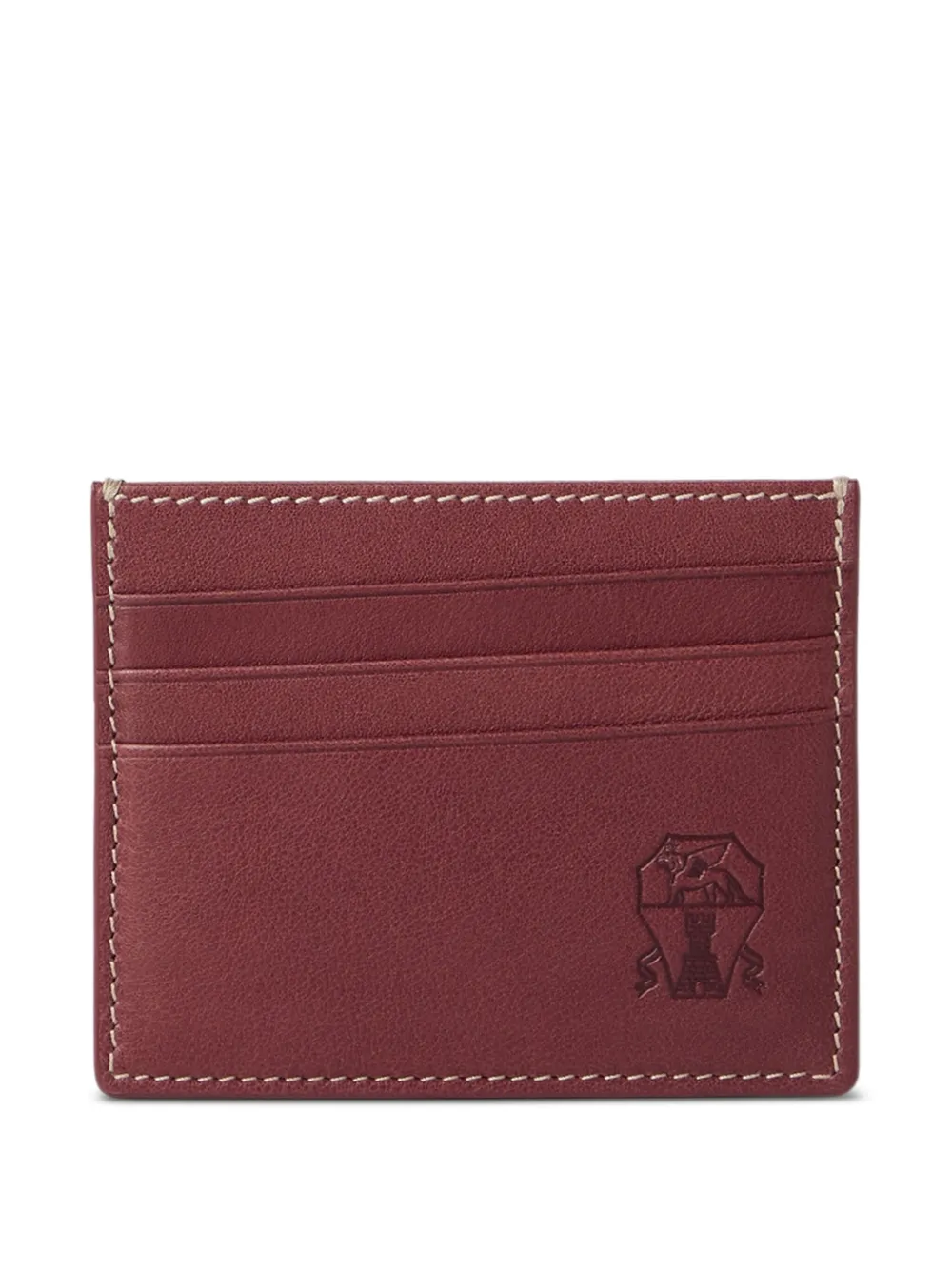Brunello Cucinelli Pasjeshouder met logo-reliëf Rood