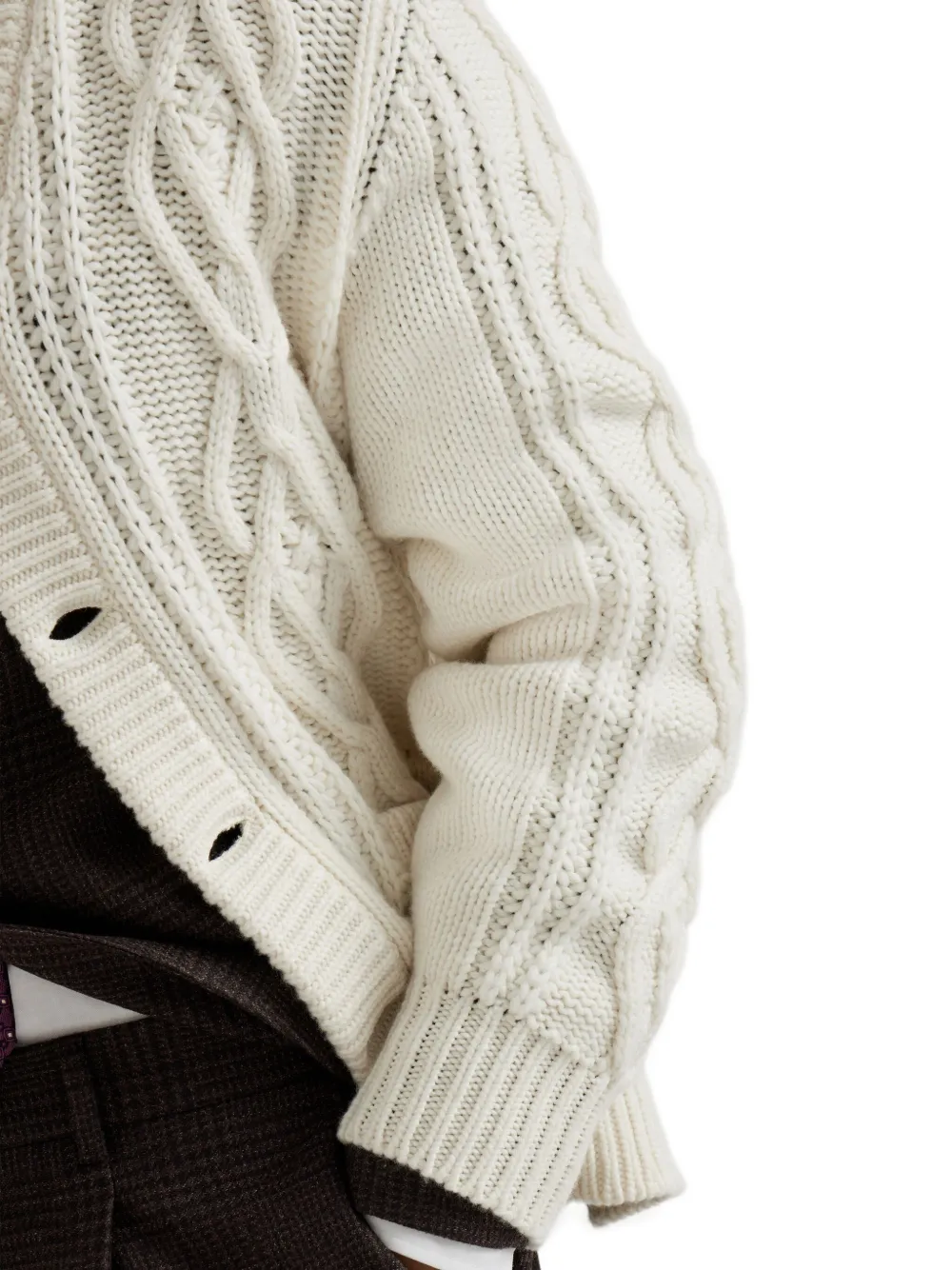 Brunello Cucinelli Kabelgebreid vest Wit