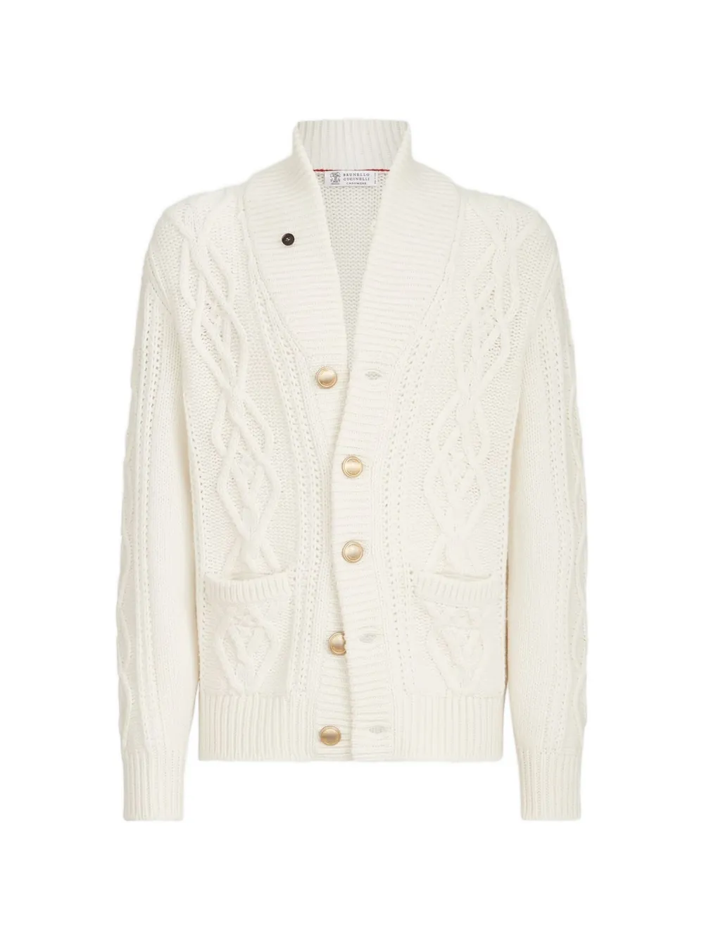 Brunello Cucinelli cable-knit cardigan - White