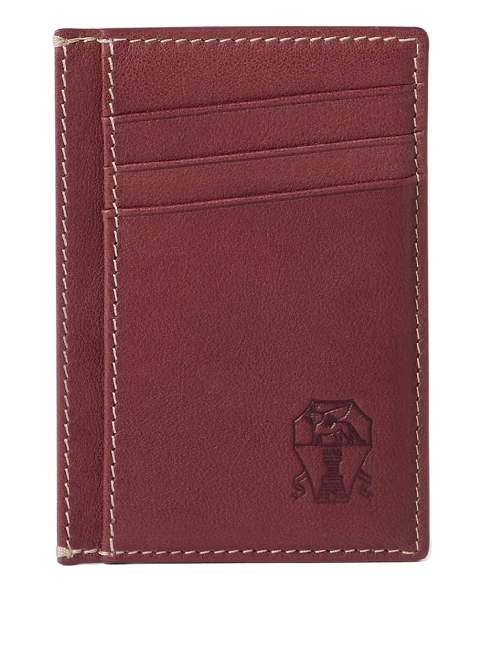 Brunello Cucinelli debossed-logo cardholder Rood