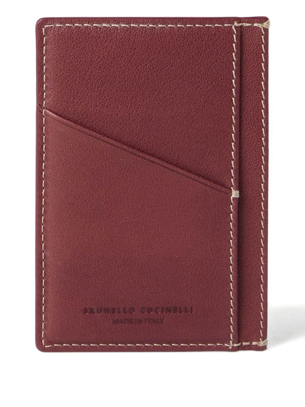 Brunello Cucinelli Pasjeshouder met logo-reliëf Rood