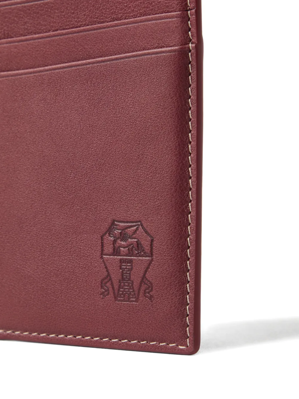 Brunello Cucinelli Pasjeshouder met logo-reliëf Rood