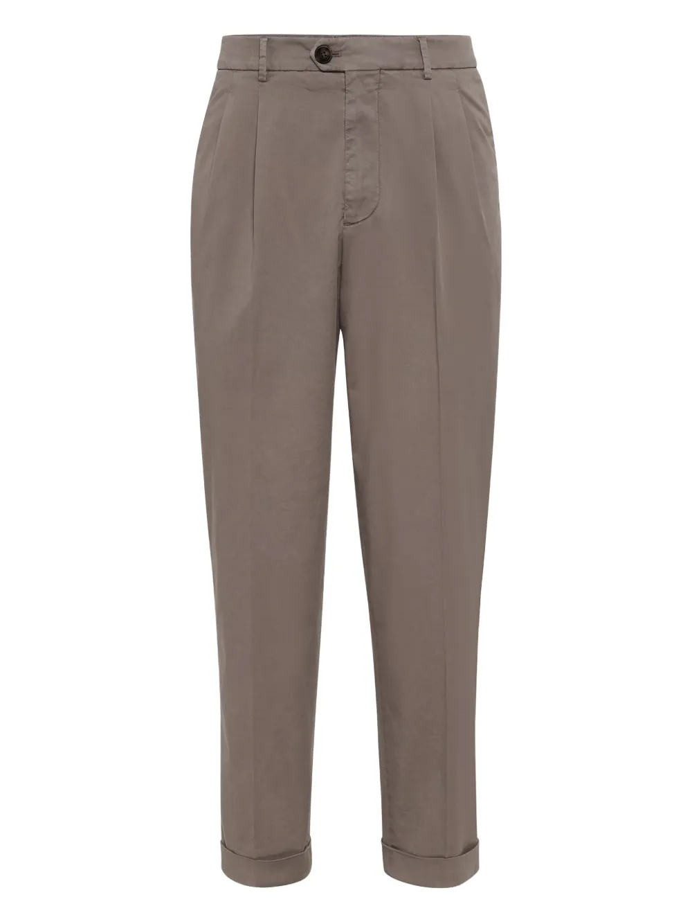 Brunello Cucinelli Broek van katoenblend Bruin