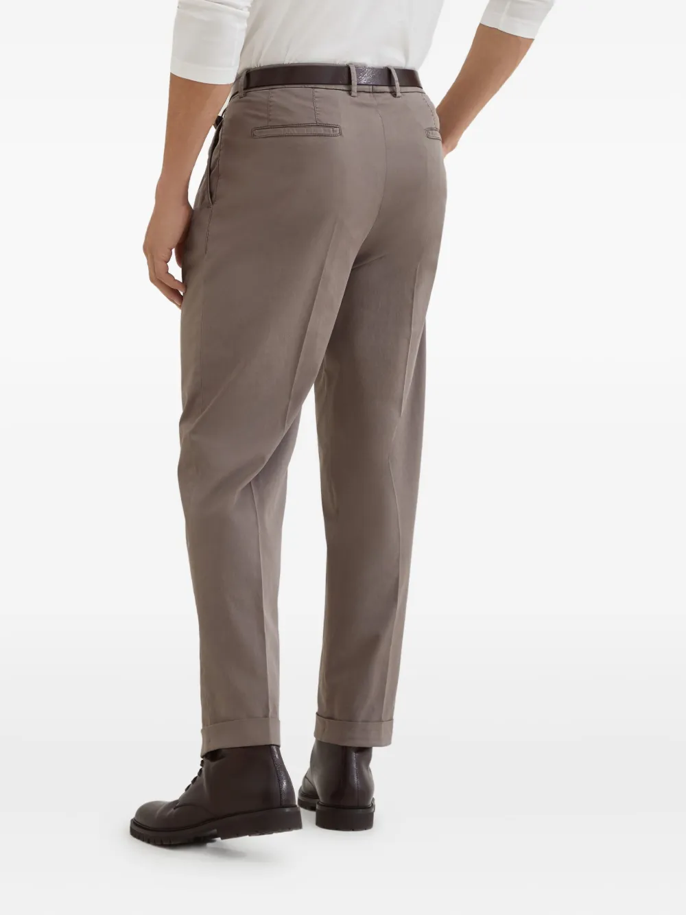 Brunello Cucinelli Broek van katoenblend Bruin