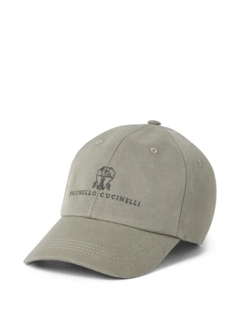Brunello Cucinelli embroidered cotton baseball cap