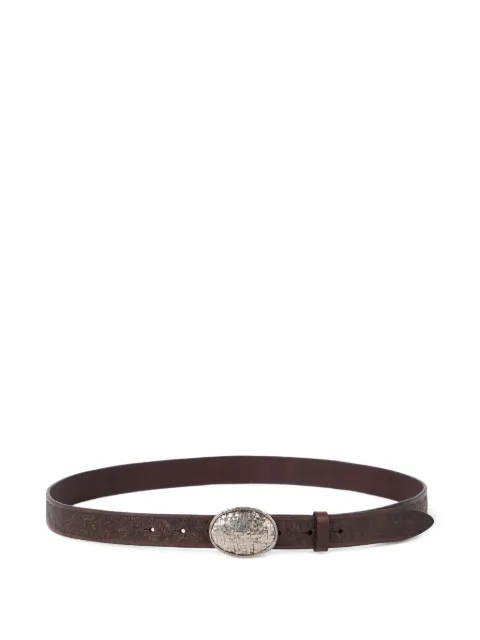 Brunello Cucinelli embossed woven-buckle belt