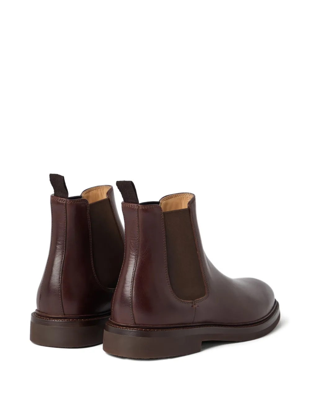 Brunello Cucinelli calfskin chelsea boots Brown