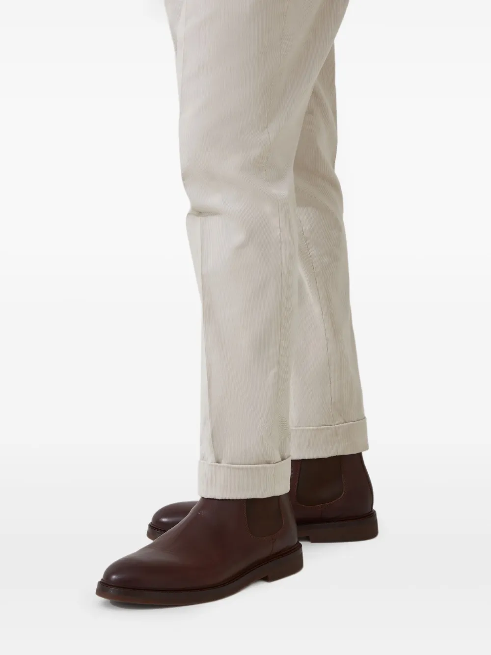 Brunello Cucinelli calfskin chelsea boots Brown