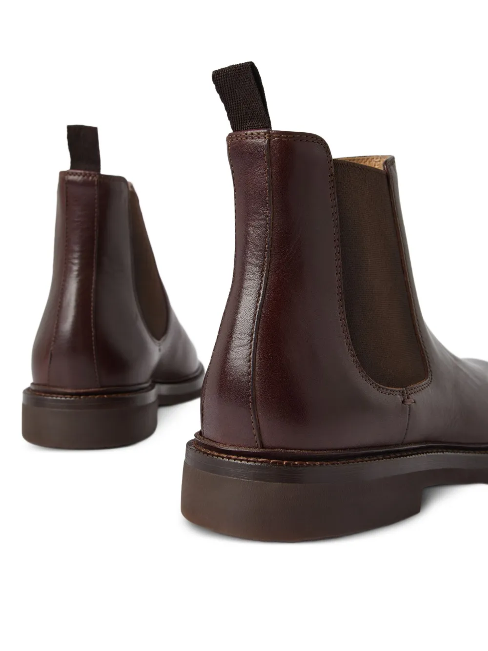 Brunello Cucinelli calfskin chelsea boots Brown