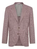 Brunello Cucinelli checked-pattern blazer - Red