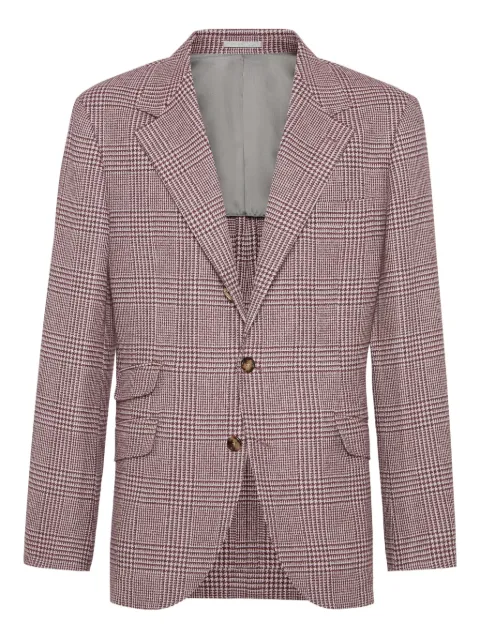 Brunello Cucinelli 체크 패턴 블레이저