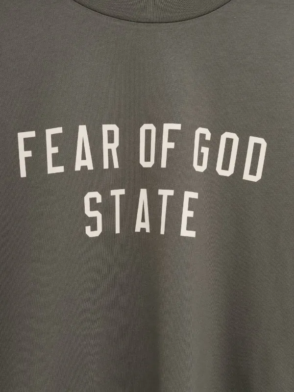 FEAR OF GOD ESSENTIALS Lettering T-shirt | Grey | FARFETCH