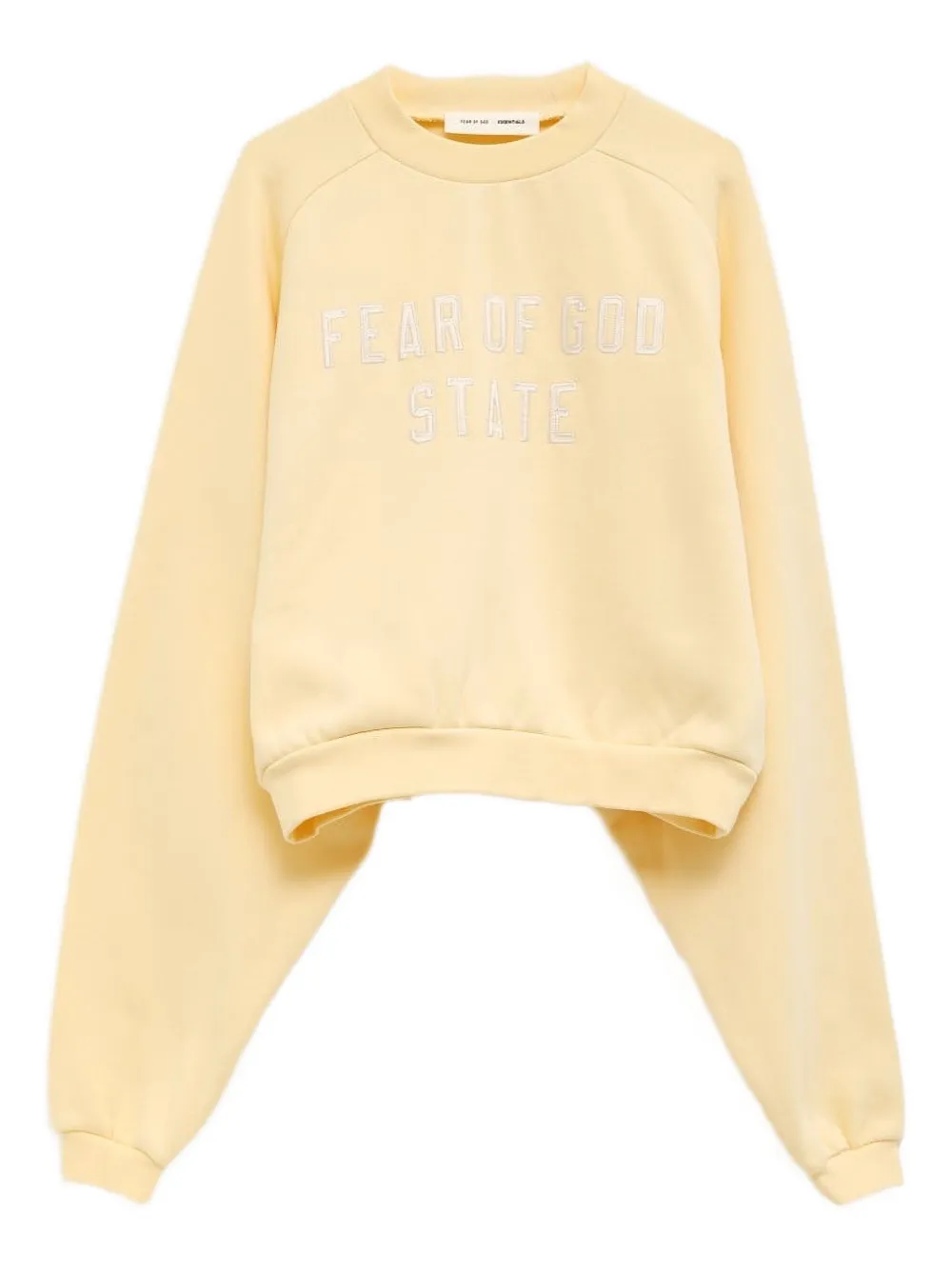 Essentials Embroidered Raglan-sleeves Sweatshirt In Yellow