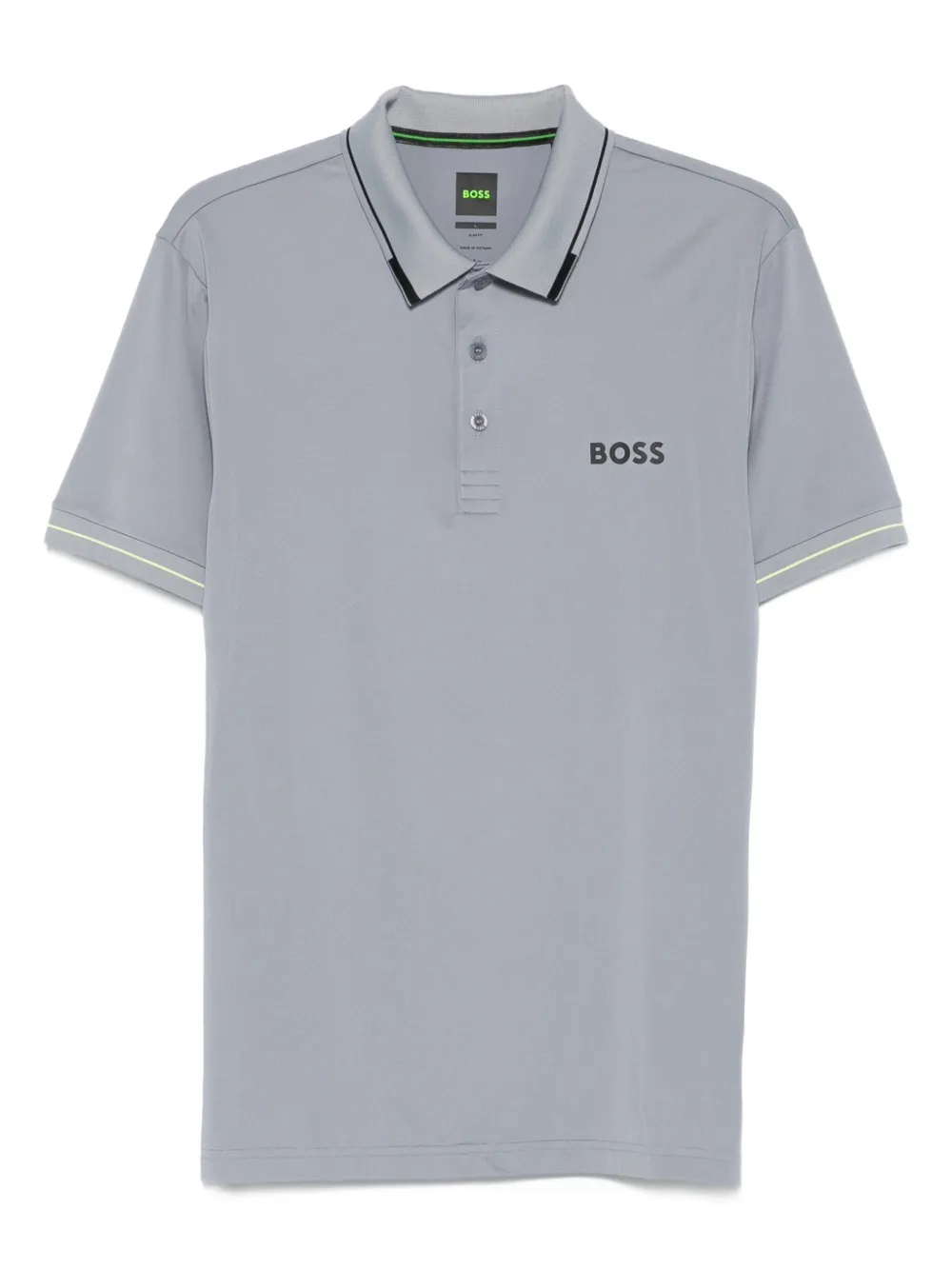 BOSS logo-detail short-sleeve polo shirt Blauw