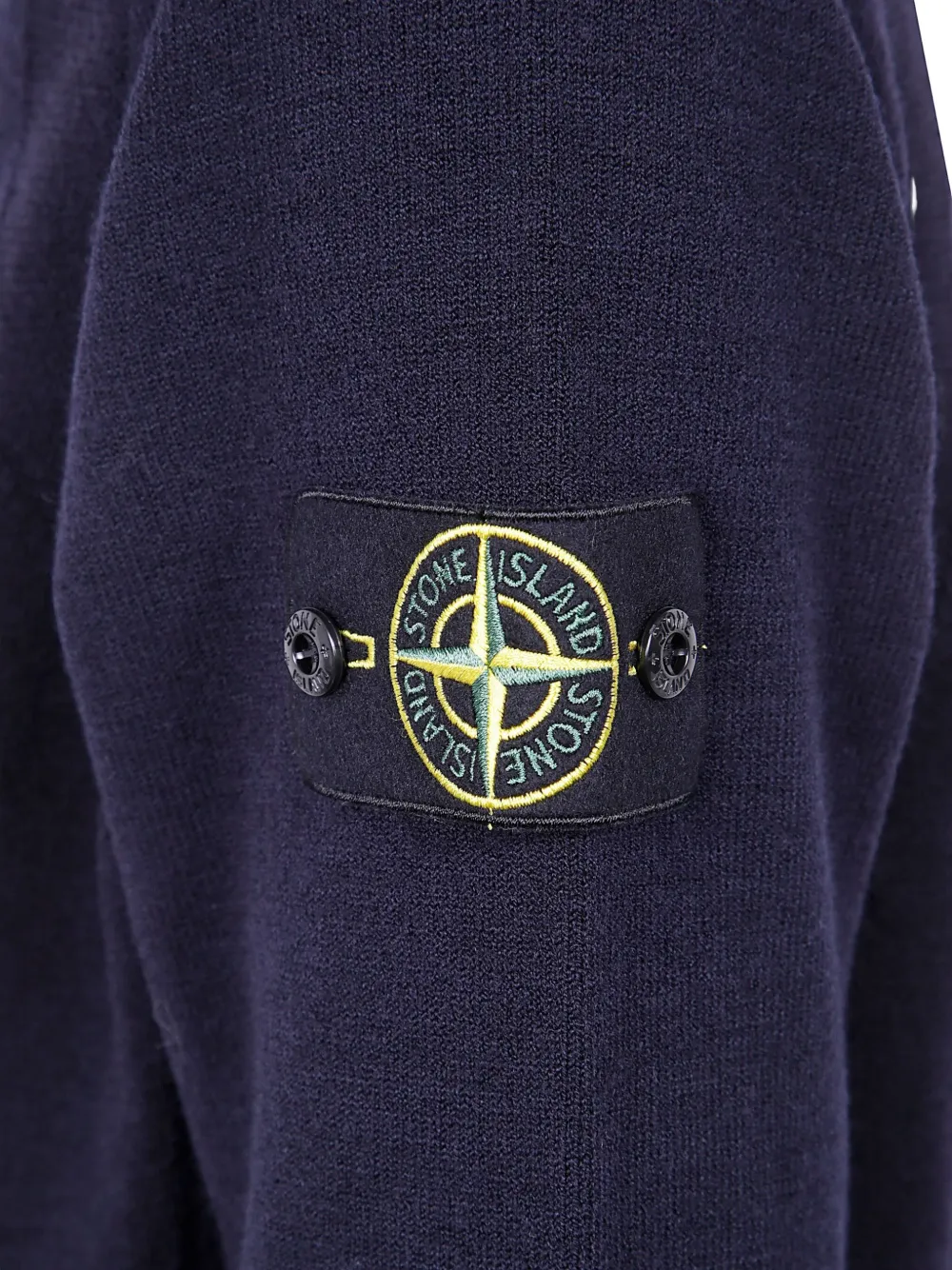 Stone Island Vest met logopatch en rits Blauw
