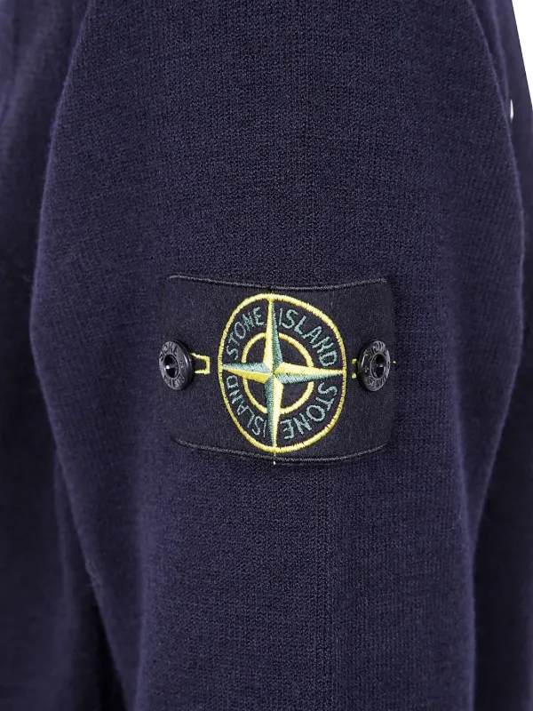 Stone Island ジップアップ カーディガン | ブルー | FARFETCH JP