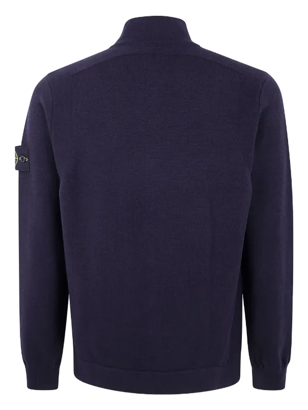 ストーンアイランド ネイビー カーディガン Stone Island ジップアップ カーディガン | ブルー | FARFETCH JP