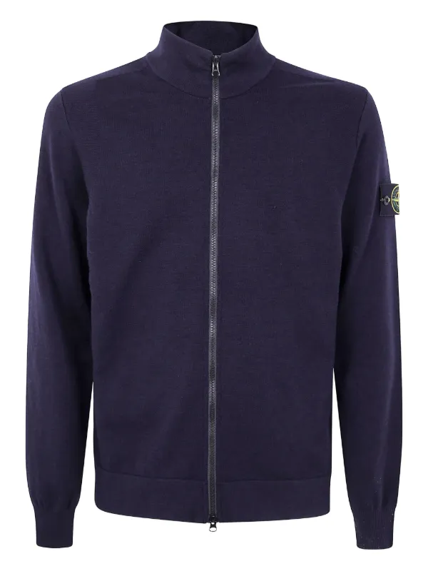 サ*ー様 ストーンアイランド、ジップアップカーディガン Stone Island ジップアップ カーディガン | ブルー | FARFETCH JP