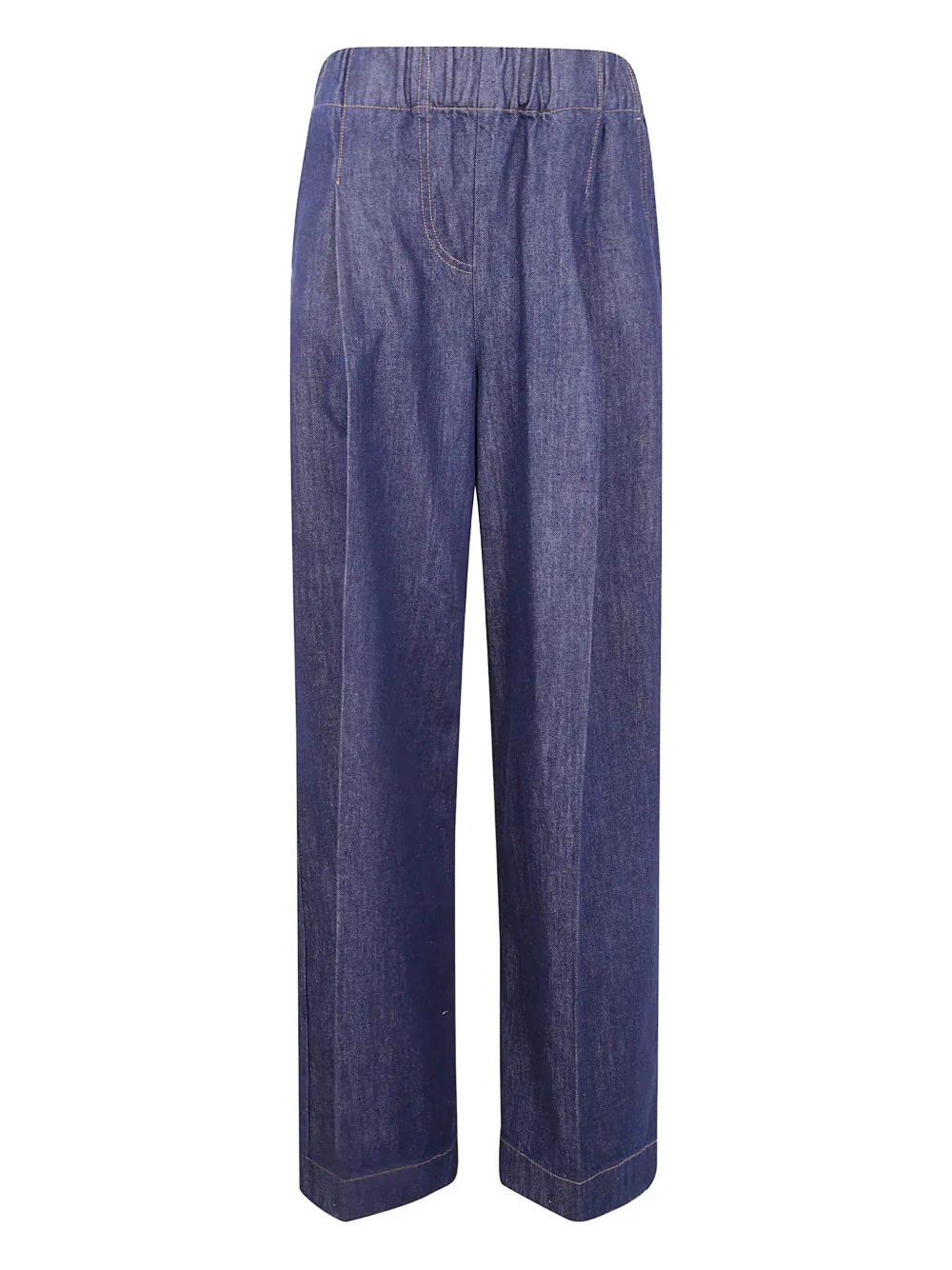 Semicouture elastic-waistband pocket boyfriend jeans Blauw