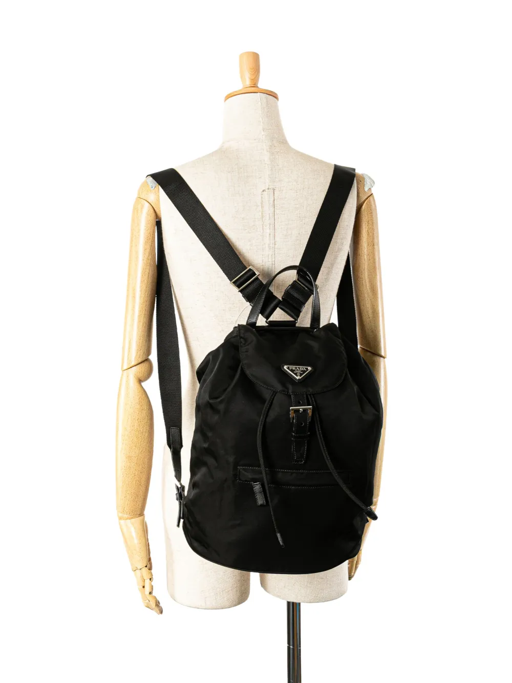 Prada Pre-Owned 2013-2025 Saffiano Trimmed Tessuto Drawstring backpack | Pre-Owned | Image 2