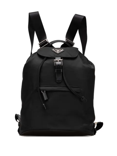 Prada Pre-Owned 2013-2025 Saffiano Trimmed Tessuto Drawstring backpack