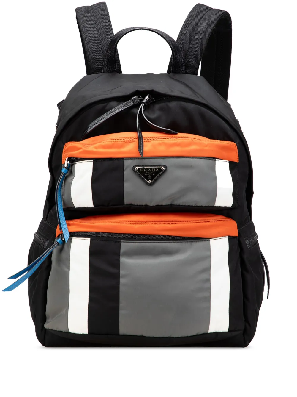 Prada Pre-Owned 2013-2025 テスート パッチ バックパック - ブラック Prada Pre-Owned 2013-2025 テスート パッチ バックパック - ブラック