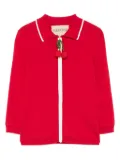 Valentino Garavani cherry-detail zip-up cardigan - Red