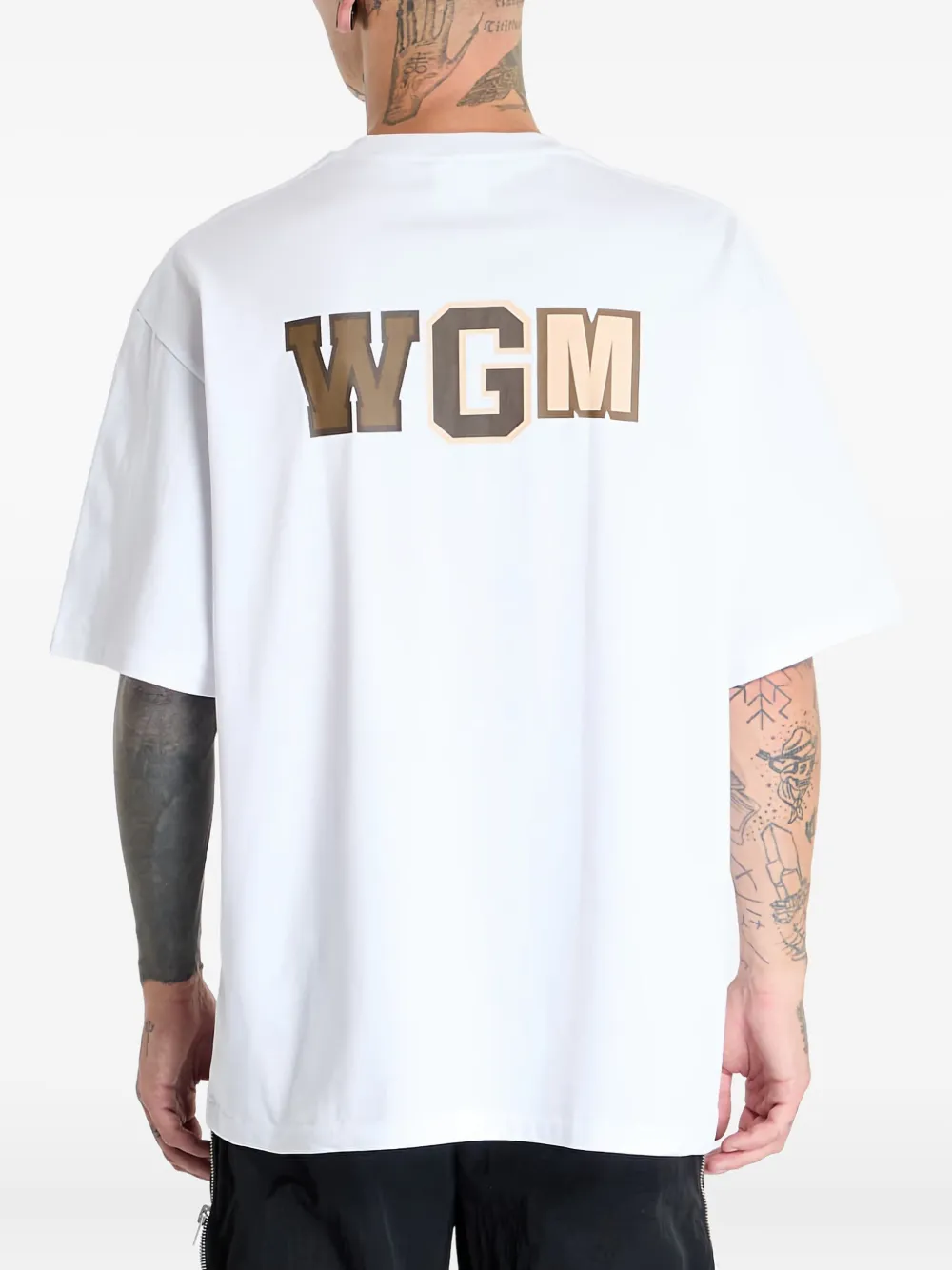 A BATHING APE T-shirt met haaienprint Wit