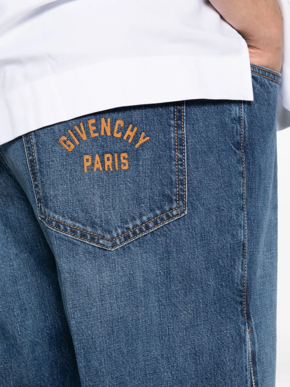 Givenchy Jeans met geborduurd logo Blauw