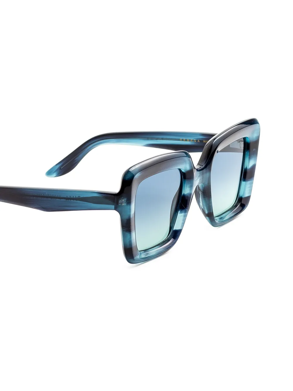 Lapima Teresa striped square sunglasses - Blauw