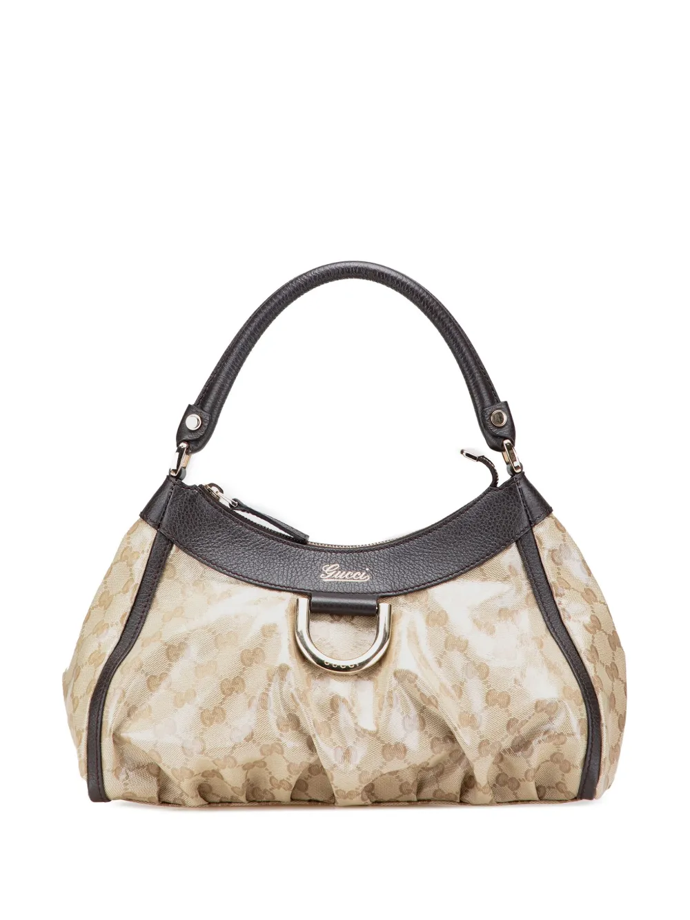 Gucci Pre-Owned 2000-2015 GG クリスタル アビー Dリング ショルダーバッグ - ブラウン Gucci Pre-Owned 2000-2015 GG クリスタル アビー Dリング ショルダーバッグ - ブラウン