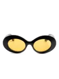 Lapima Ines oval-frame sunglasses - Black
