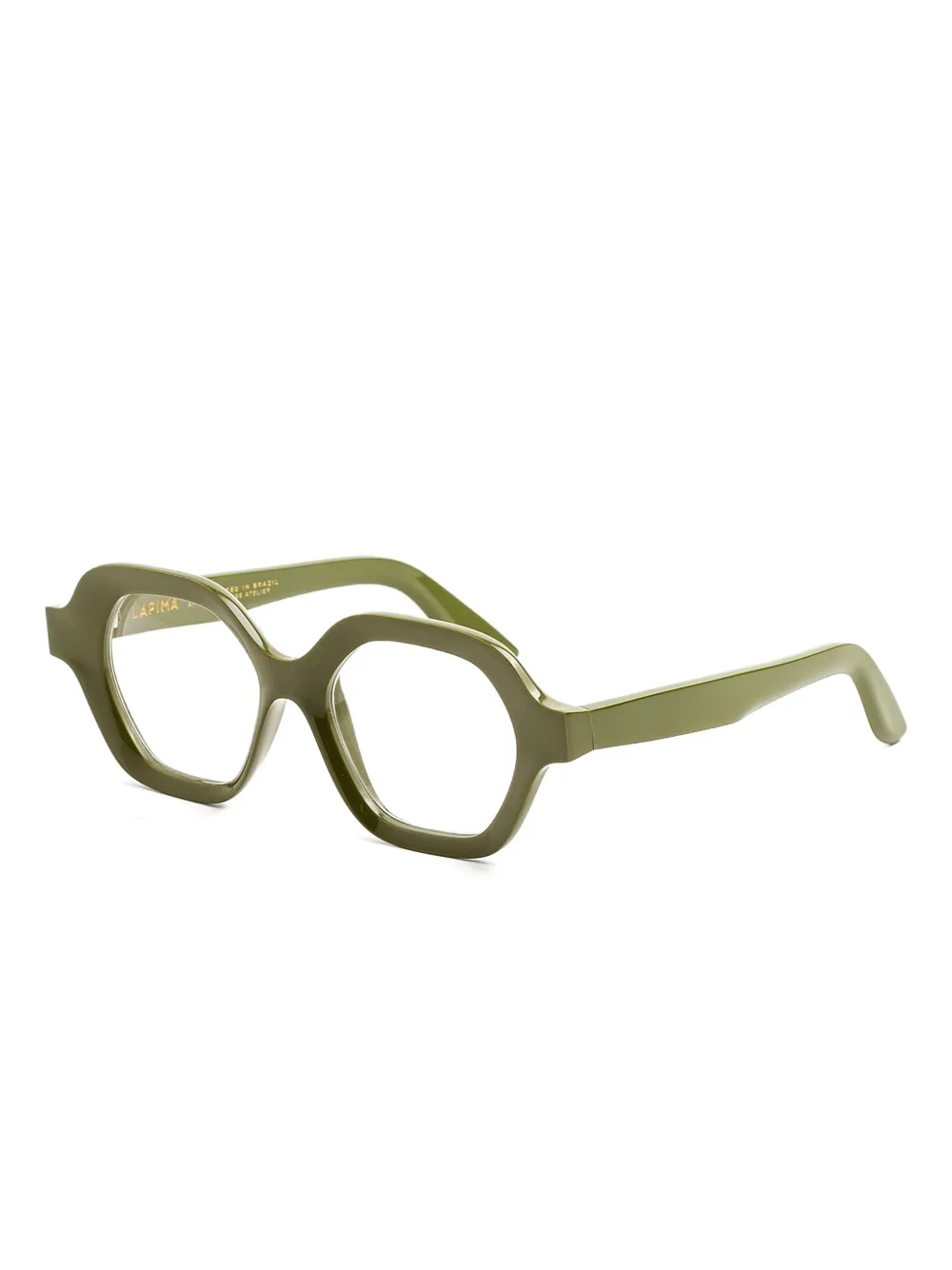 Lapima Alice Geometric-frame Glasses In Green