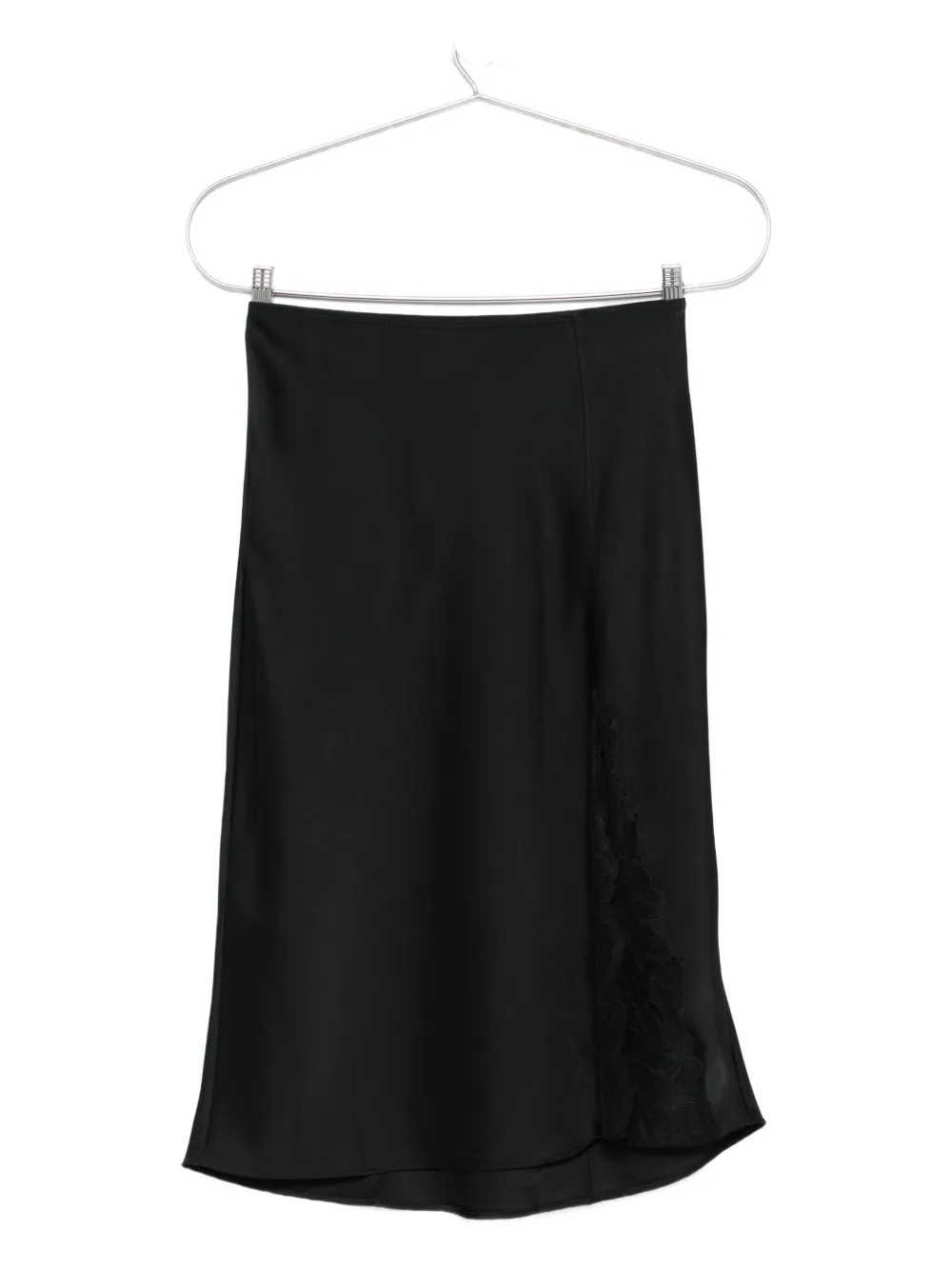 Calvin Klein lace-insert slip skirt Zwart