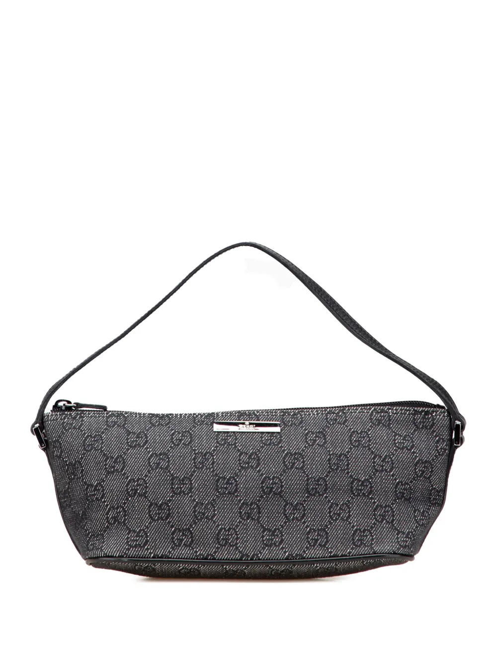 Gucci Pre-Owned 2000-2015 GG デニム ボート ショルダーバッグ - グレー Gucci Pre-Owned 2000-2015 GG デニム ボート ショルダーバッグ - グレー