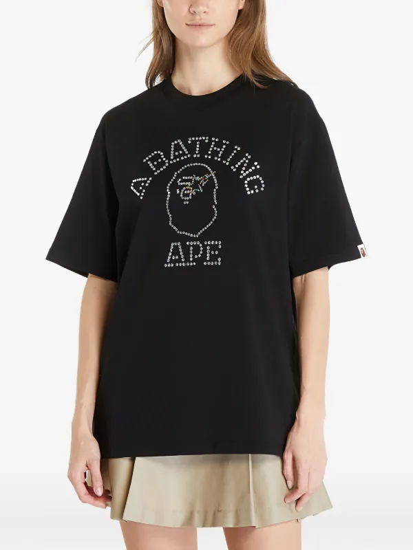 ape チビt A BATHING APE® スタッズ Tシャツ | ブラック | FARFETCH JP