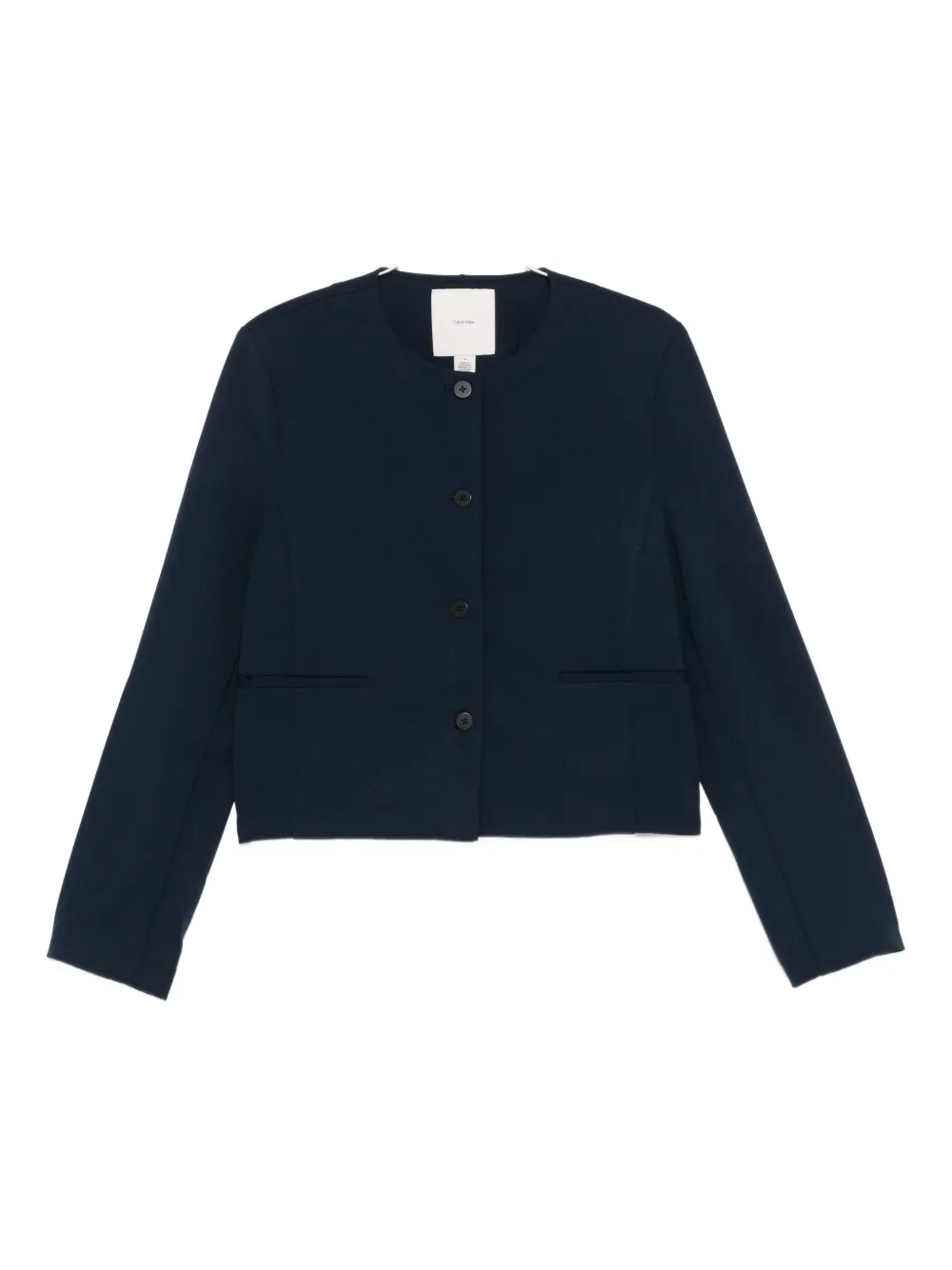 Calvin Klein button-front cropped jacket - ブルー Calvin Klein button-front cropped jacket - ブルー