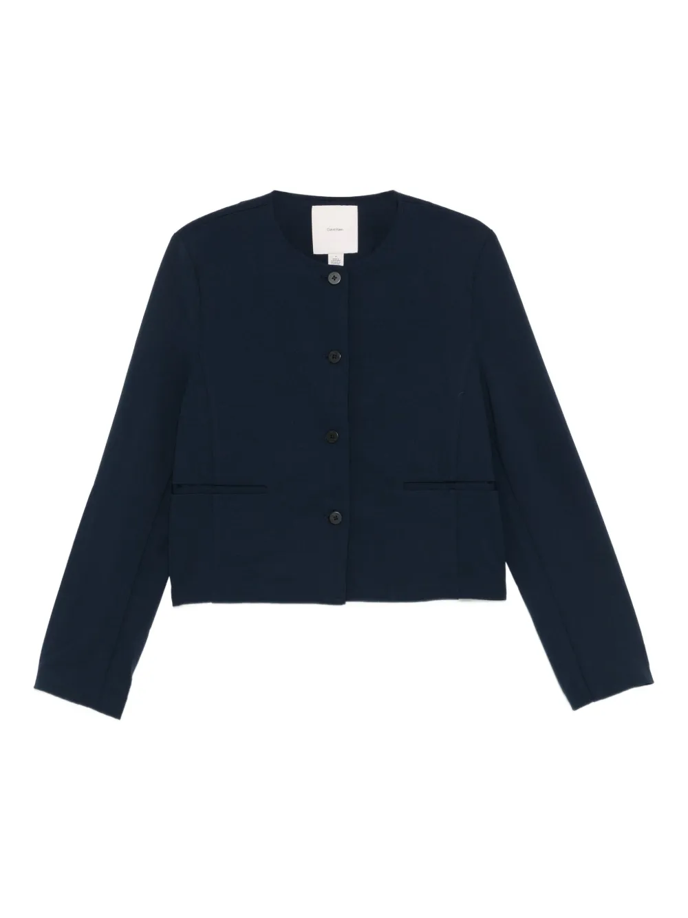 Calvin Klein button-front cropped jacket | Blue | Image 1